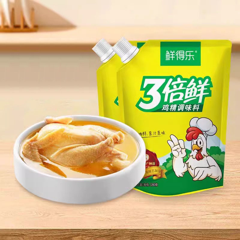 鲜得乐3倍鲜加嘴鸡精180g调味料