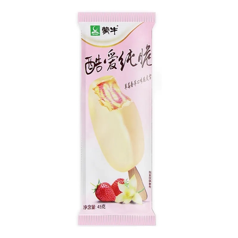 蒙牛酷爱纯脆草莓香草味脆皮雪糕
